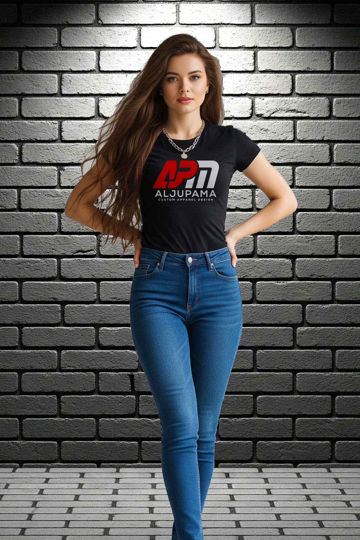 AJPM T-Shirt - L Black Serie - Frauen